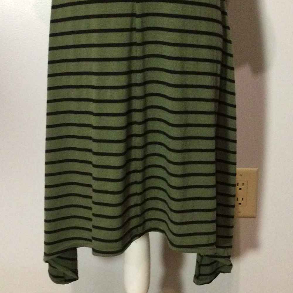 Black & Olive Green Striped Dress - Picture 7 of 7